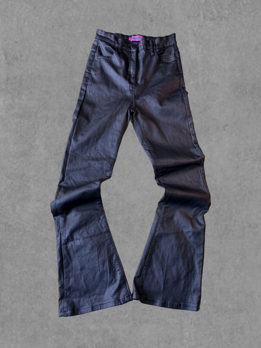 Edikted Black Faux Leather Pants (S)